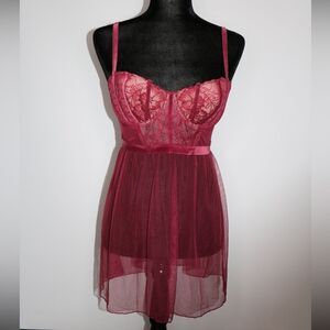 Adore Me Burgundy Babydoll - 34D